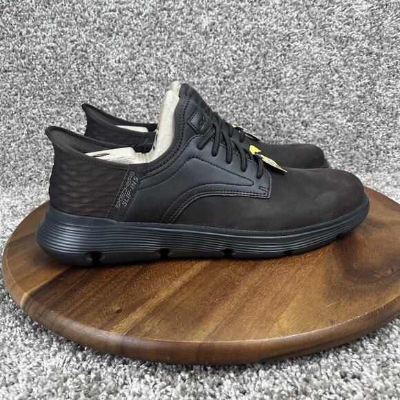 Skechers Mens Size 12 Slip-ins Garza Gervin 205046 Brown Memory Foam Sneakers - Picture 2 of 13